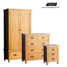 Load image into Gallery viewer, Surrey Oak Bedroom Set - 2 over 3 Drawer Chest