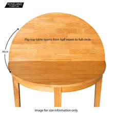 Load image into Gallery viewer, Oxford Light Oak Half Moon Table
