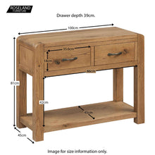 Load image into Gallery viewer, Capri Oak Large Console Table
