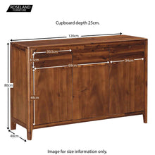 Load image into Gallery viewer, Dunmore Acacia 3 Door Sideboard
