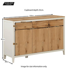 Load image into Gallery viewer, Dunmore Painted 3 Door Sideboard
