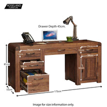 Load image into Gallery viewer, Salem Walnut Large Desk
