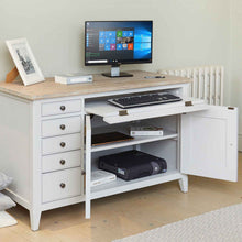 Load image into Gallery viewer, Signature Grey Hidden Home Office Desk
