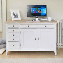 Load image into Gallery viewer, Signature Grey Hidden Home Office Desk
