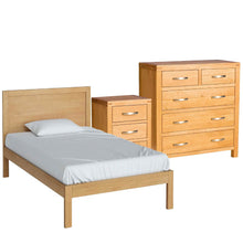 Load image into Gallery viewer, Abbey Light Oak 4&#39; Bed Set
