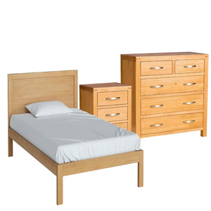 Abbey Light Oak - 3' Bed Set