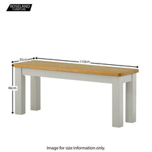 Load image into Gallery viewer, Padstow Grey 120cm Dining Set - 1 x Bench 2 x Chairs
