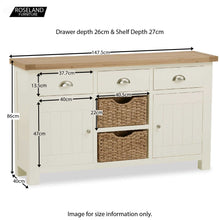 Load image into Gallery viewer, Daymer Cream Large Sideboard
