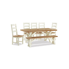 Load image into Gallery viewer, Daymer Cream 190cm Cross Dining Table

