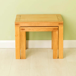 Abbey Waxed Oak Nest of Tables