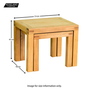 Abbey Waxed Oak Nest of Tables