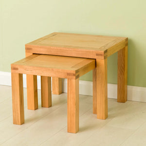Abbey Waxed Oak Nest of Tables