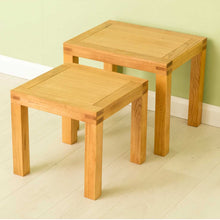 Load image into Gallery viewer, Abbey Waxed Oak Nest of Tables
