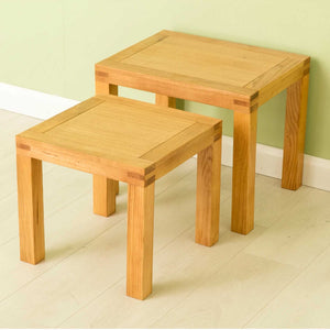Abbey Waxed Oak Nest of Tables