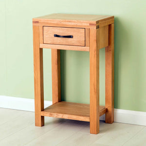Abbey Waxed Oak Telephone Table