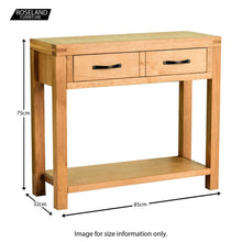 Load image into Gallery viewer, Abbey Waxed Oak Console Table

