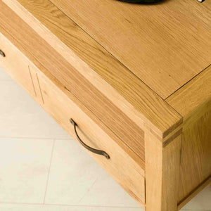Abbey Waxed Oak Corner TV Stand