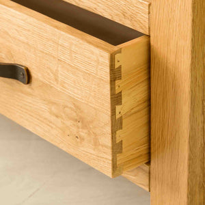 Abbey Waxed Oak Corner TV Stand