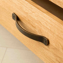 Load image into Gallery viewer, Abbey Waxed Oak Corner TV Stand
