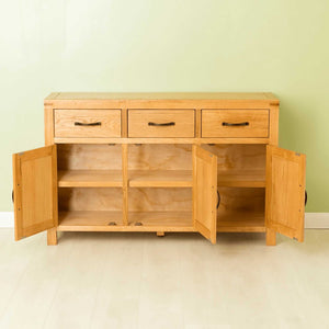 Abbey Waxed Oak Large Sideboard