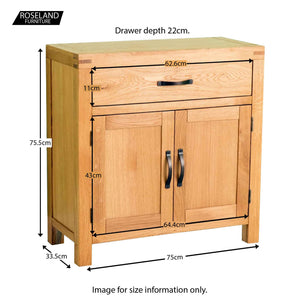 Abbey Waxed Oak Mini Sideboard
