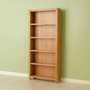 Abbey Waxed Oak Large Bookcase