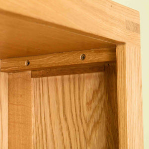 Abbey Waxed Oak Large Bookcase
