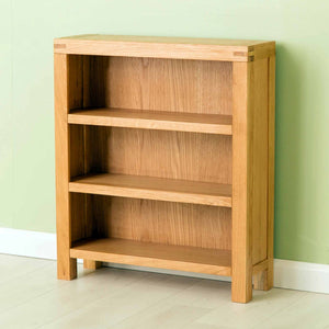 Abbey Waxed Oak Low Bookcase