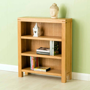 Abbey Waxed Oak Low Bookcase