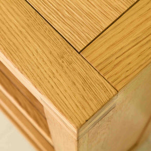 Abbey Waxed Oak Low Bookcase