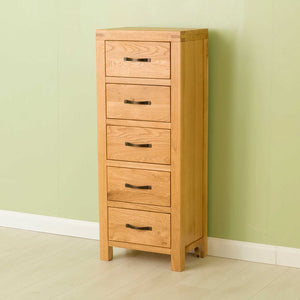 Abbey Waxed Oak Tallboy Chest