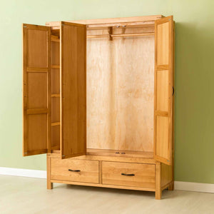 Abbey Waxed Oak Triple Wardrobe