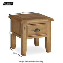 Load image into Gallery viewer, Canterbury Oak Lamp Table with Drawer
