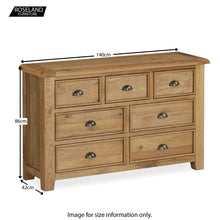 Load image into Gallery viewer, Canterbury Oak 3 over 4 Drawer Chest
