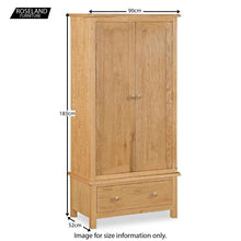 Load image into Gallery viewer, Cotswold Oak Double Wardrobe
