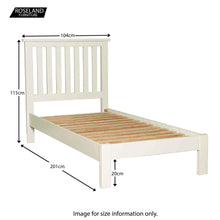 Load image into Gallery viewer, Cornish White 3&#39; Bed Frame
