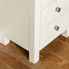 Load image into Gallery viewer, Cornish White 3 Drawer Bedside Table
