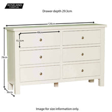 Load image into Gallery viewer, Cornish White 6 Drawer Chest

