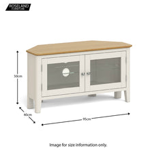 Load image into Gallery viewer, Windsor Cream 95cm Corner TV Stand
