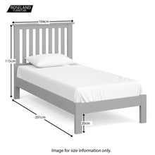 Load image into Gallery viewer, Cornish Grey 3&#39; Single Bed Frame
