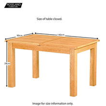 Load image into Gallery viewer, Roseland Oak Dining Table 140cm - 180cm

