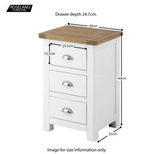 Load image into Gallery viewer, Padstow White Bedside Table
