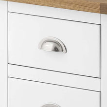 Load image into Gallery viewer, Padstow White 5 Drawer Tallboy Chest
