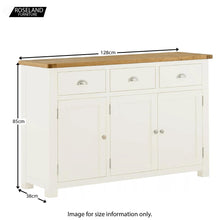 Load image into Gallery viewer, Padstow White 3 Door Sideboard
