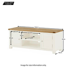 Load image into Gallery viewer, Padstow White 130cm TV Stand
