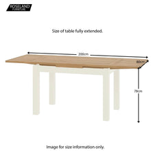 Load image into Gallery viewer, Padstow White Lift Top Draw Leaf Dining Table 120-200cm
