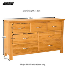 Load image into Gallery viewer, Newlyn Oak 3 over 4 Drawer Chest
