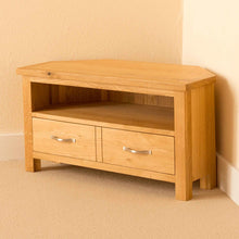 Load image into Gallery viewer, Newlyn Oak Corner TV Stand
