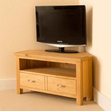 Load image into Gallery viewer, Newlyn Oak Corner TV Stand
