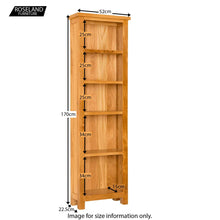 Load image into Gallery viewer, Newlyn Oak Narrow Bookcase
